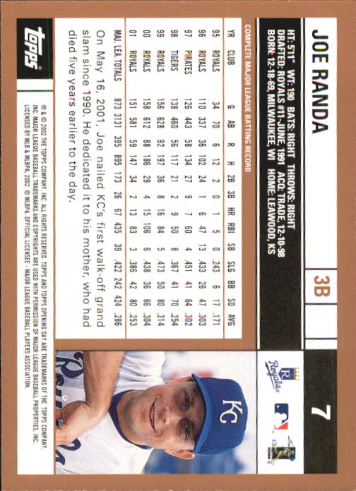 A7543- 2002 Topps Opening Tag Baseball Karten 1-165 -du Pick- 15 + Free US - Bild 15 von 330