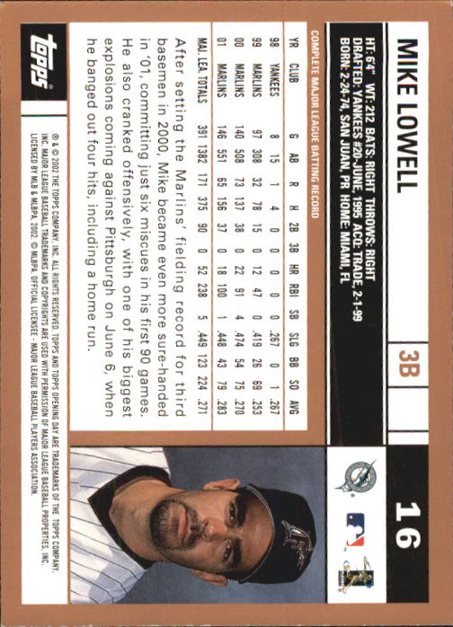 A7543- 2002 Topps Opening Tag Baseball Karten 1-165 -du Pick- 15 + Free US - Bild 33 von 330