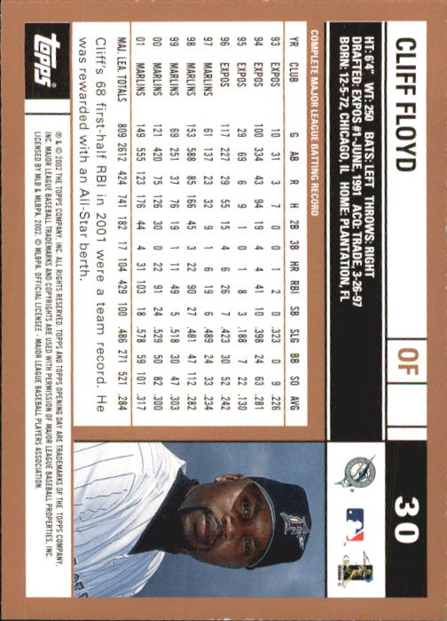 A7543- 2002 Topps Opening Tag Baseball Karten 1-165 -du Pick- 15 + Free US - Bild 61 von 330