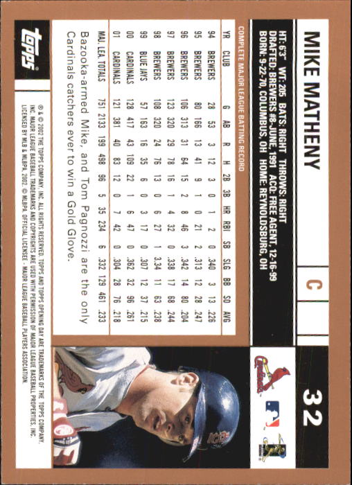 A7543- 2002 Topps Opening Tag Baseball Karten 1-165 -du Pick- 15 + Free US - Bild 65 von 330
