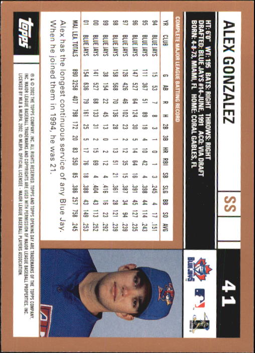 A7543- 2002 Topps Opening Tag Baseball Karten 1-165 -du Pick- 15 + Free US - Bild 83 von 330