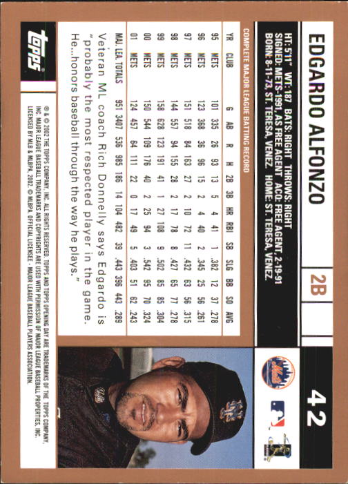 A7543- 2002 Topps Opening Tag Baseball Karten 1-165 -du Pick- 15 + Free US - Bild 85 von 330