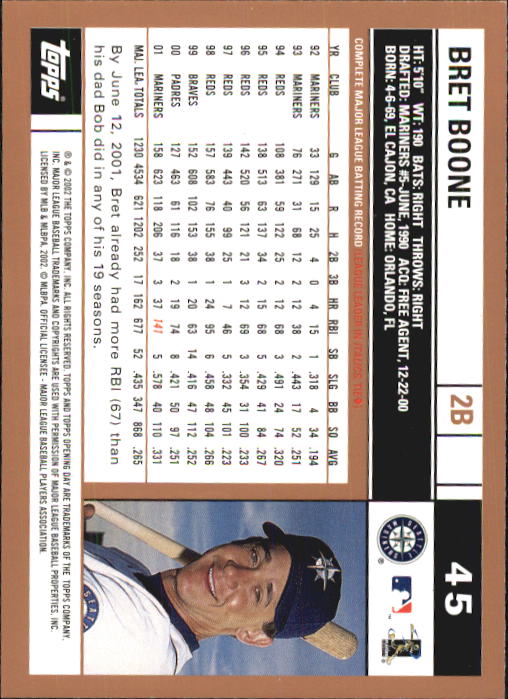 A7543- 2002 Topps Opening Tag Baseball Karten 1-165 -du Pick- 15 + Free US - Bild 91 von 330