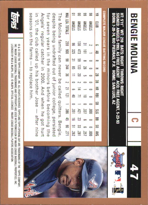 A7543- 2002 Topps Opening Tag Baseball Karten 1-165 -du Pick- 15 + Free US - Bild 95 von 330