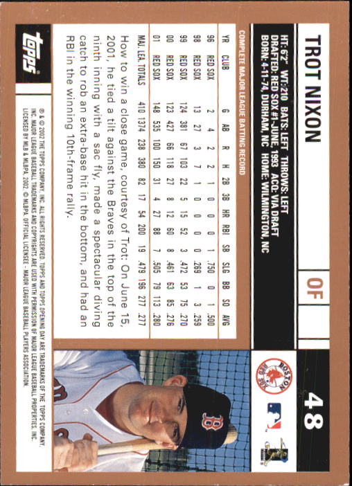 A7543- 2002 Topps Opening Tag Baseball Karten 1-165 -du Pick- 15 + Free US - Bild 97 von 330