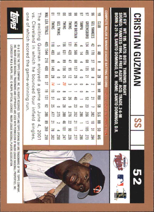 A7543- 2002 Topps Opening Tag Baseball Karten 1-165 -du Pick- 15 + Free US - Bild 104 von 330