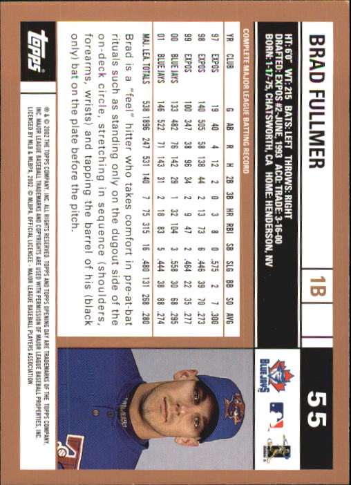 A7543- 2002 Topps Opening Tag Baseball Karten 1-165 -du Pick- 15 + Free US - Bild 110 von 330