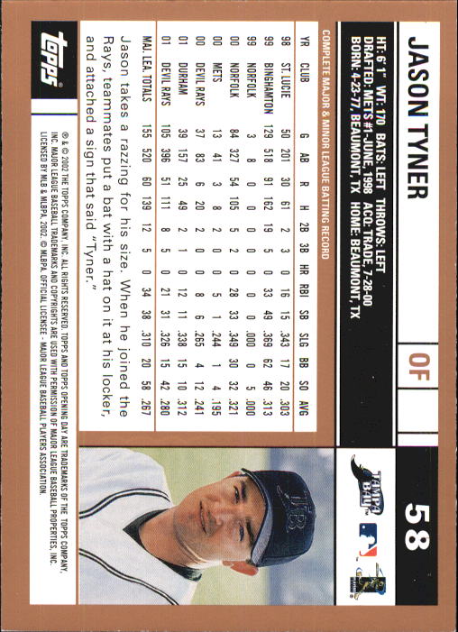 A7543- 2002 Topps Opening Tag Baseball Karten 1-165 -du Pick- 15 + Free US - Bild 116 von 330