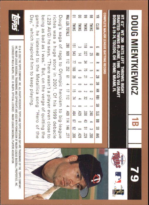 A7543- 2002 Topps Opening Tag Baseball Karten 1-165 -du Pick- 15 + Free US - Bild 158 von 330