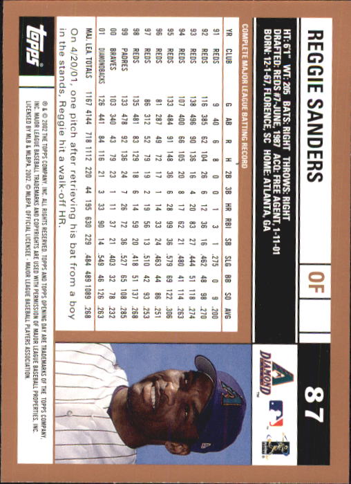 A7543- 2002 Topps Opening Tag Baseball Karten 1-165 -du Pick- 15 + Free US - Bild 174 von 330