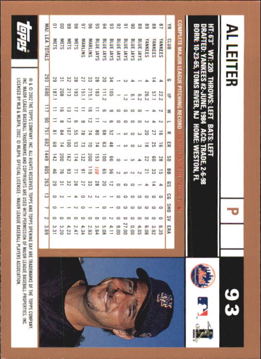 A7543- 2002 Topps Opening Tag Baseball Karten 1-165 -du Pick- 15 + Free US - Bild 186 von 330