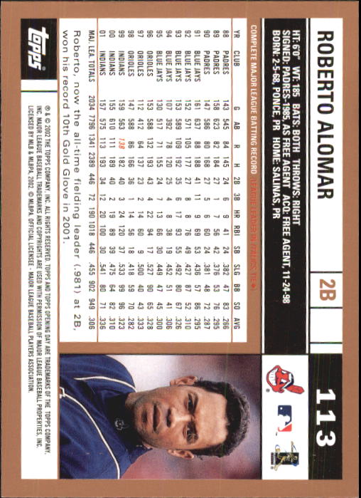 A7543- 2002 Topps Opening Tag Baseball Karten 1-165 -du Pick- 15 + Free US - Bild 226 von 330