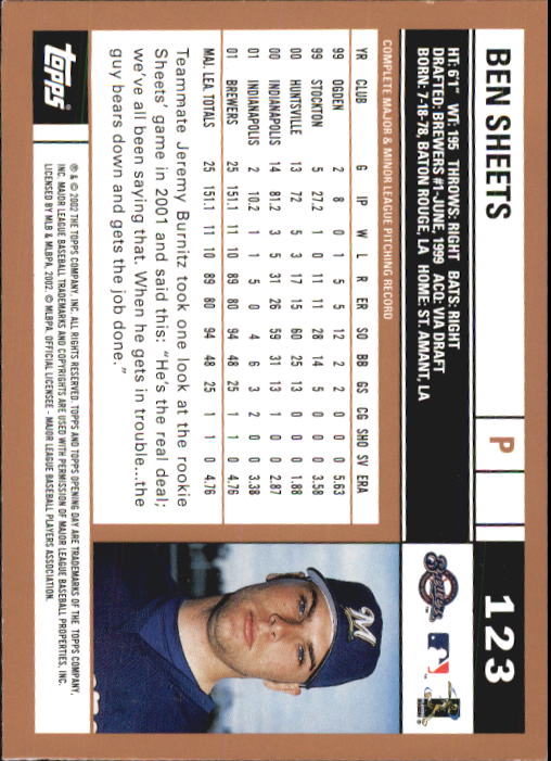A7543- 2002 Topps Opening Tag Baseball Karten 1-165 -du Pick- 15 + Free US - Bild 246 von 330