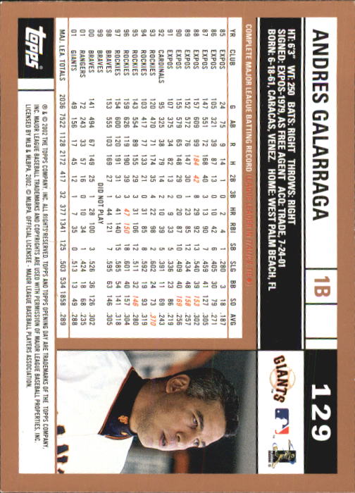 A7543- 2002 Topps Opening Tag Baseball Karten 1-165 -du Pick- 15 + Free US - Bild 258 von 330