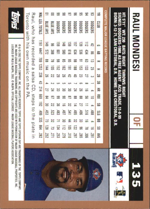 A7543- 2002 Topps Opening Tag Baseball Karten 1-165 -du Pick- 15 + Free US - Bild 270 von 330
