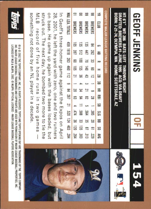 A7543- 2002 Topps Opening Tag Baseball Karten 1-165 -du Pick- 15 + Free US - Bild 308 von 330