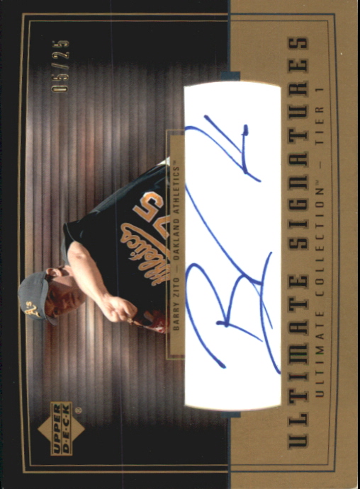 2002 Ultimate Collection Signatures Tier 1 Gold #BZ1 Barry Zito