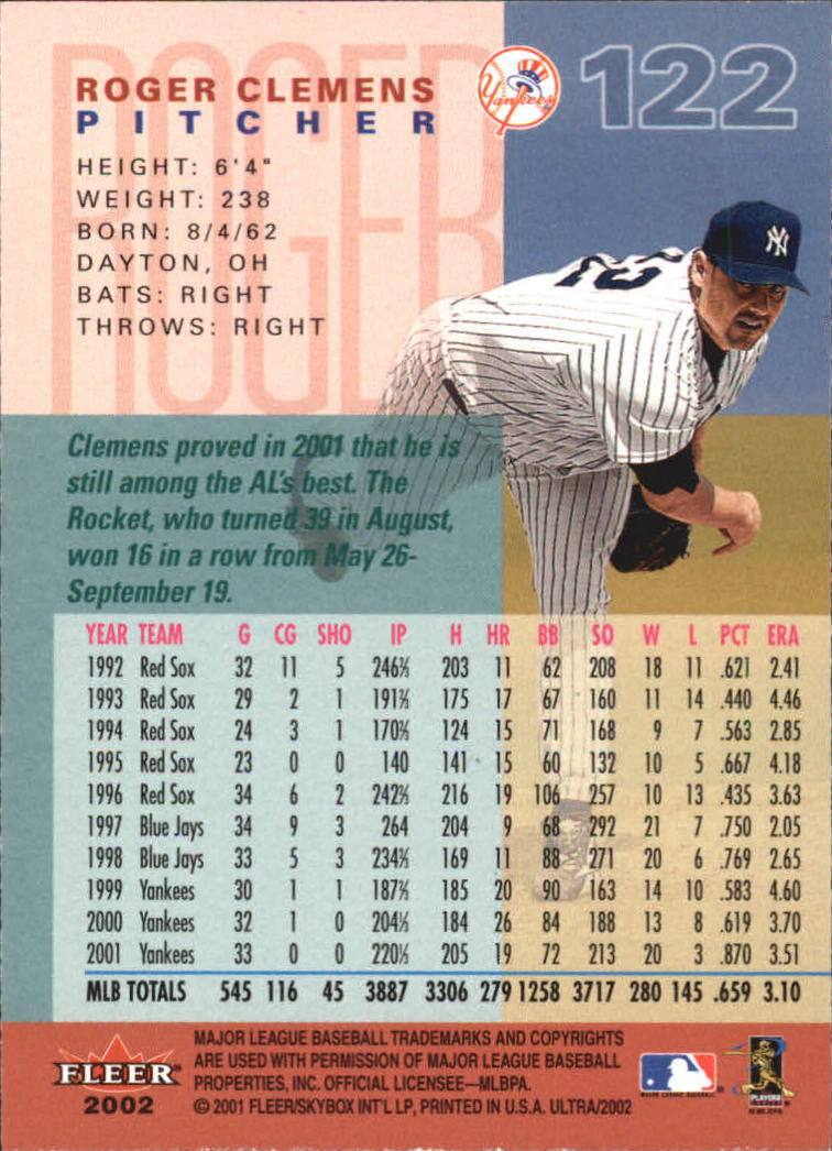 Roger Clemens cards (1987-2022) Red Sox Yankees Blue Jays Astros - You Choose - Picture 256 of 356