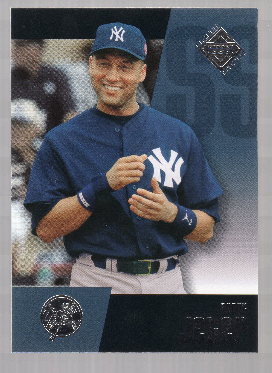 2002 E-X Behind the Numbers Game Jersey 10 Derek Jeter Jersey SP
