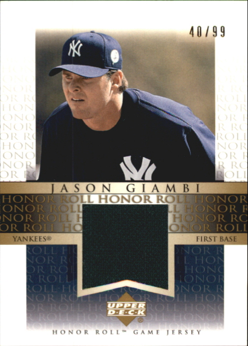 Jason Giambi 2002 Upper Deck Game-Used Memorabilia Card