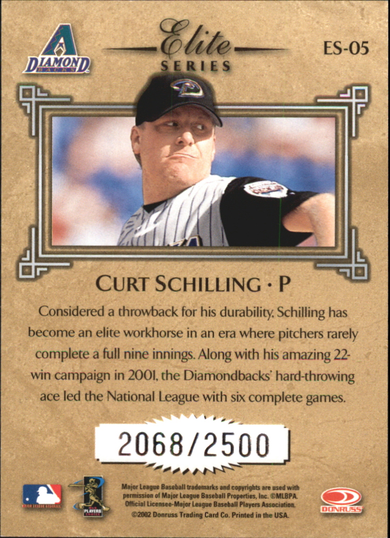 2002 Donruss Elite Series #5 Curt Schilling back image