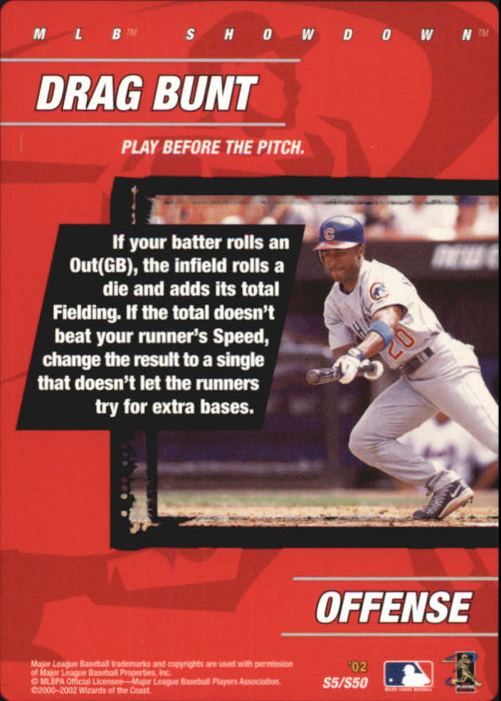 2002 MLB Showdown Strategy #S5 Drag Bunt/C.Patterson SP