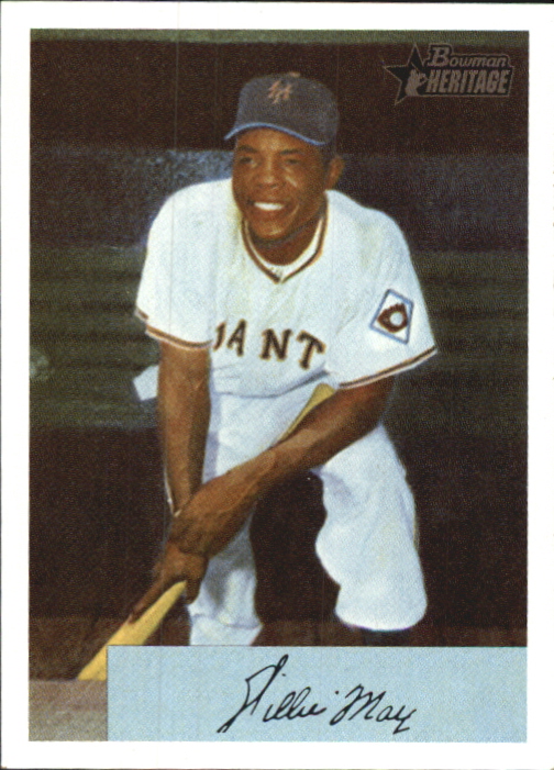 2002 Bowman Heritage '54 Reprints #BHRWM Willie Mays