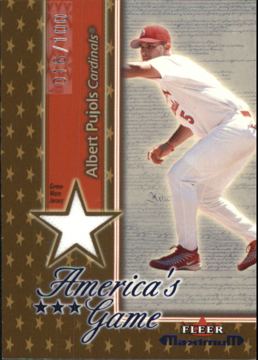 Albert Pujols 2002 Fleer Premium International Pride Game Used