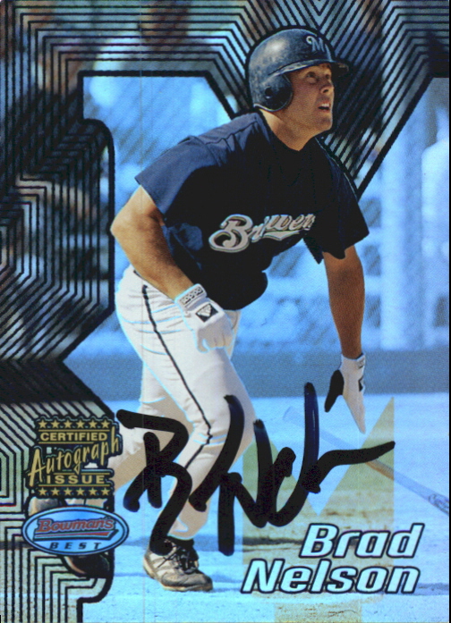2002 Bowman's Best Blue #94 Brad Nelson AU