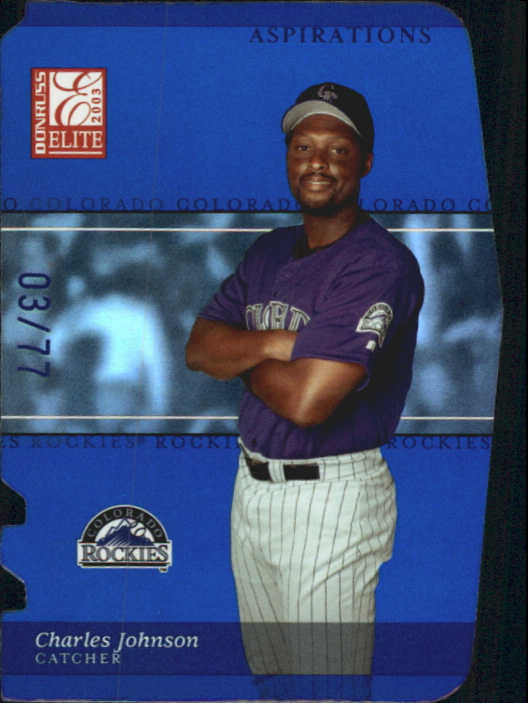 2003 (ROCKIES) Donruss Elite Aspirations #170 Charles Johnson/77