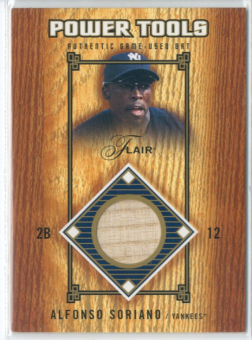 2003 Flair Power Tools Bats Gold #AS Alfonso Soriano