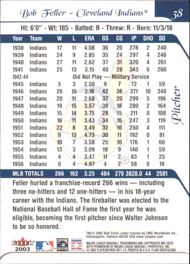 2003 FLAIR GREATS BASEBALL ASSORTED SINGLES U-PICK - Picture 77 of 203