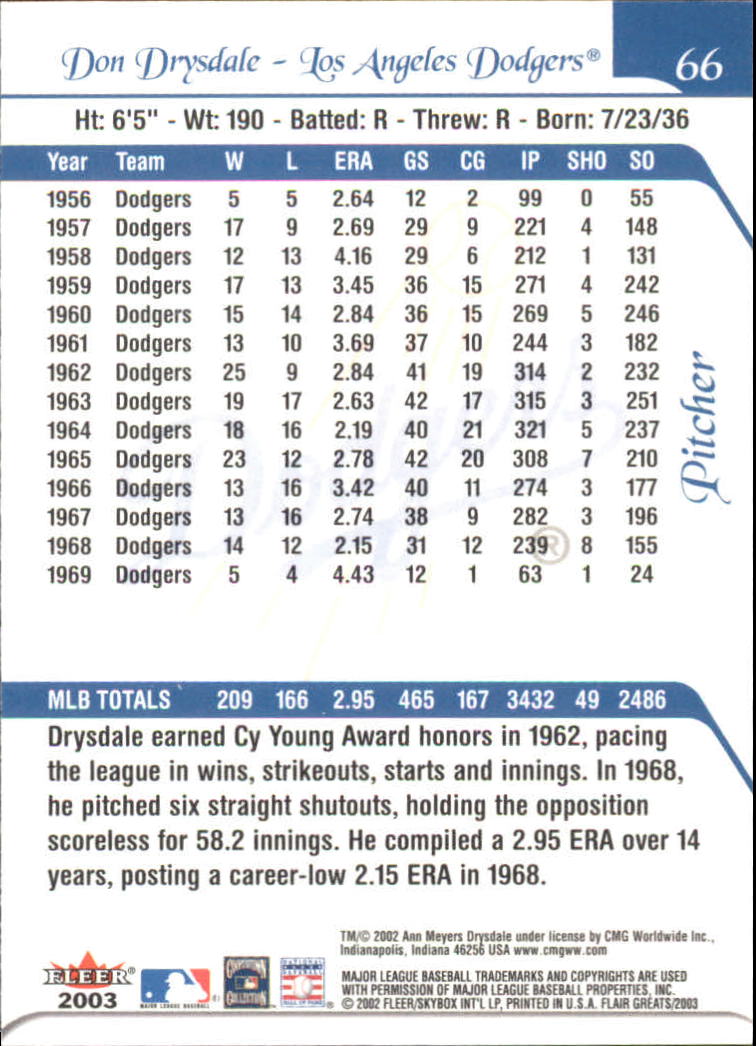 2003 FLAIR GREATS BASEBALL ASSORTED SINGLES U-PICK - Picture 131 of 203