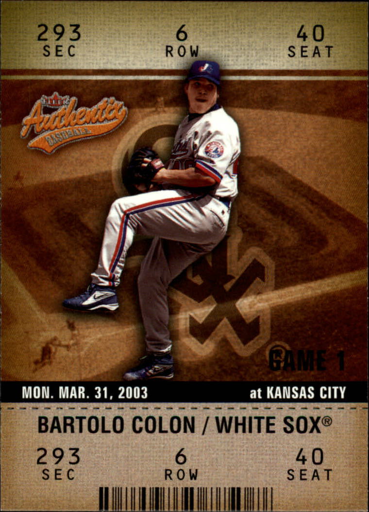 2003 Topps Total # 529 BARTOLO COLON Chicago White Sox Great Card !