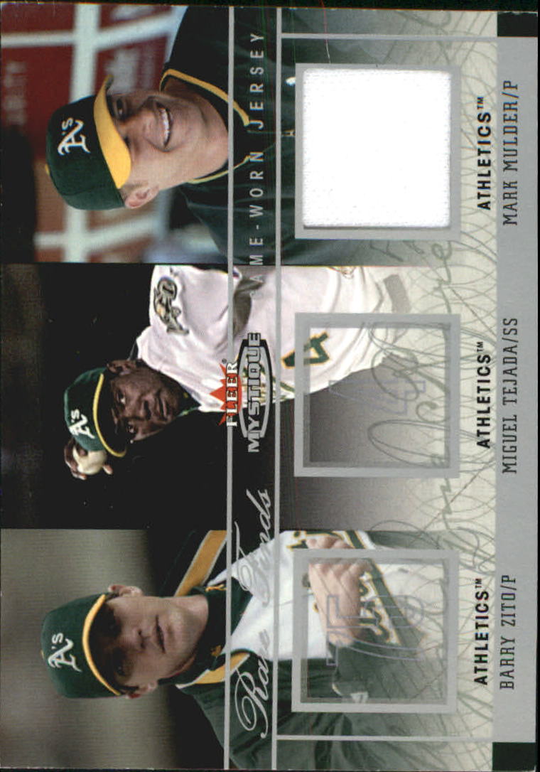 2003 Fleer Mystique Rare Finds Single Swatch #MM Mark Mulder Jsy