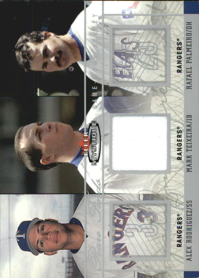 2003 Fleer Mystique Rare Finds Single Swatch #MTX Mark Teixeira Jsy