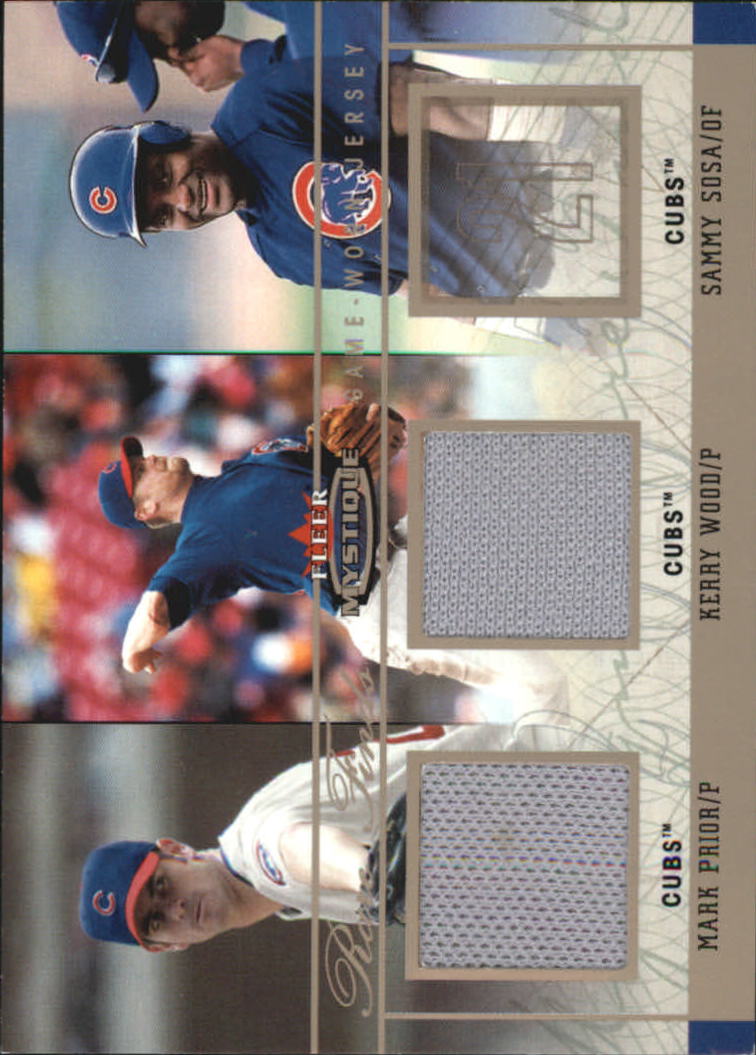 2003 Fleer Mystique Rare Finds Double Swatch #MPKW Prior Jsy/K.Wood Jsy