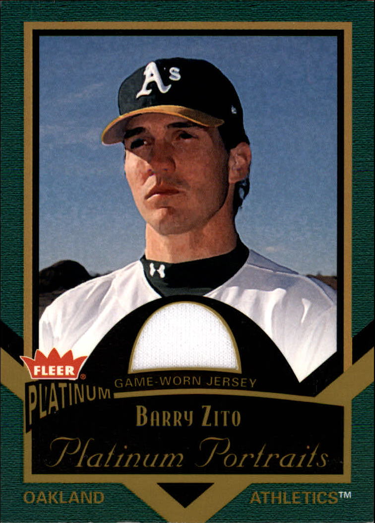 2003 Fleer Platinum Portraits Game Jersey #PPBZ Barry Zito