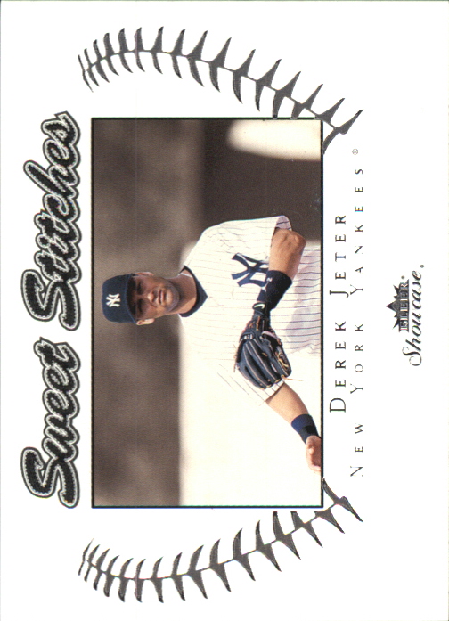 2003 Fleer Showcase Sweet Stitches Derek Jeter Game Worn Jersey