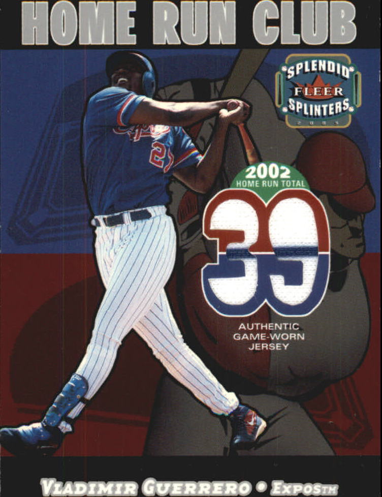 2003 Fleer Splendid Splinters Home Run Club Memorabilia #7 Vladimir Guerrero Jsy