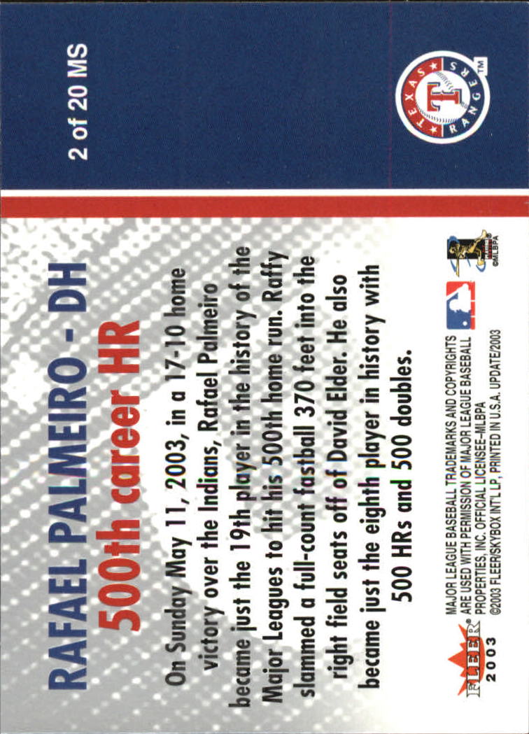 2003 Fleer Tradition Update Baseball Card Pick (Inserts)