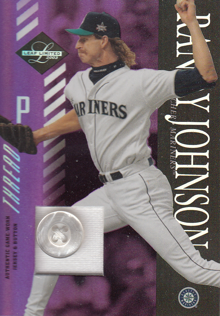 2003 Leaf Limited Threads Button #97 R.Johnson M's Arm Up