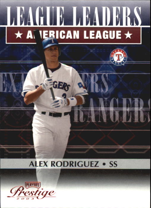 2003 Playoff Prestige League Leaders #3 Alex Rodriguez RBI