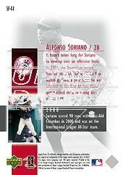 2003 SP Authentic Superstar Flashback #SF41 Alfonso Soriano back image