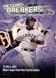 2003 Topps Record Breakers #BB1 Barry Bonds 1