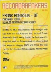 2003 Topps Record Breakers #FR1 Frank Robinson 1 back image
