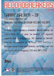 2003 Topps Record Breakers #LW Larry Walker 2