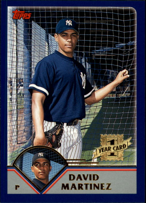 2003 Topps Traded #T166 David Martinez FY RC