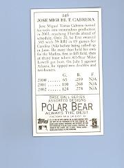 2003 Topps 205 Polar Bear #246 Miguel Cabrera back image