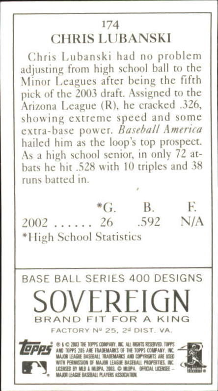 A1585- 2003 Topps 205 BB Verschiedene Einsatz Karten -du Pick- 15 + Kostenlose - Bild 13 von 55